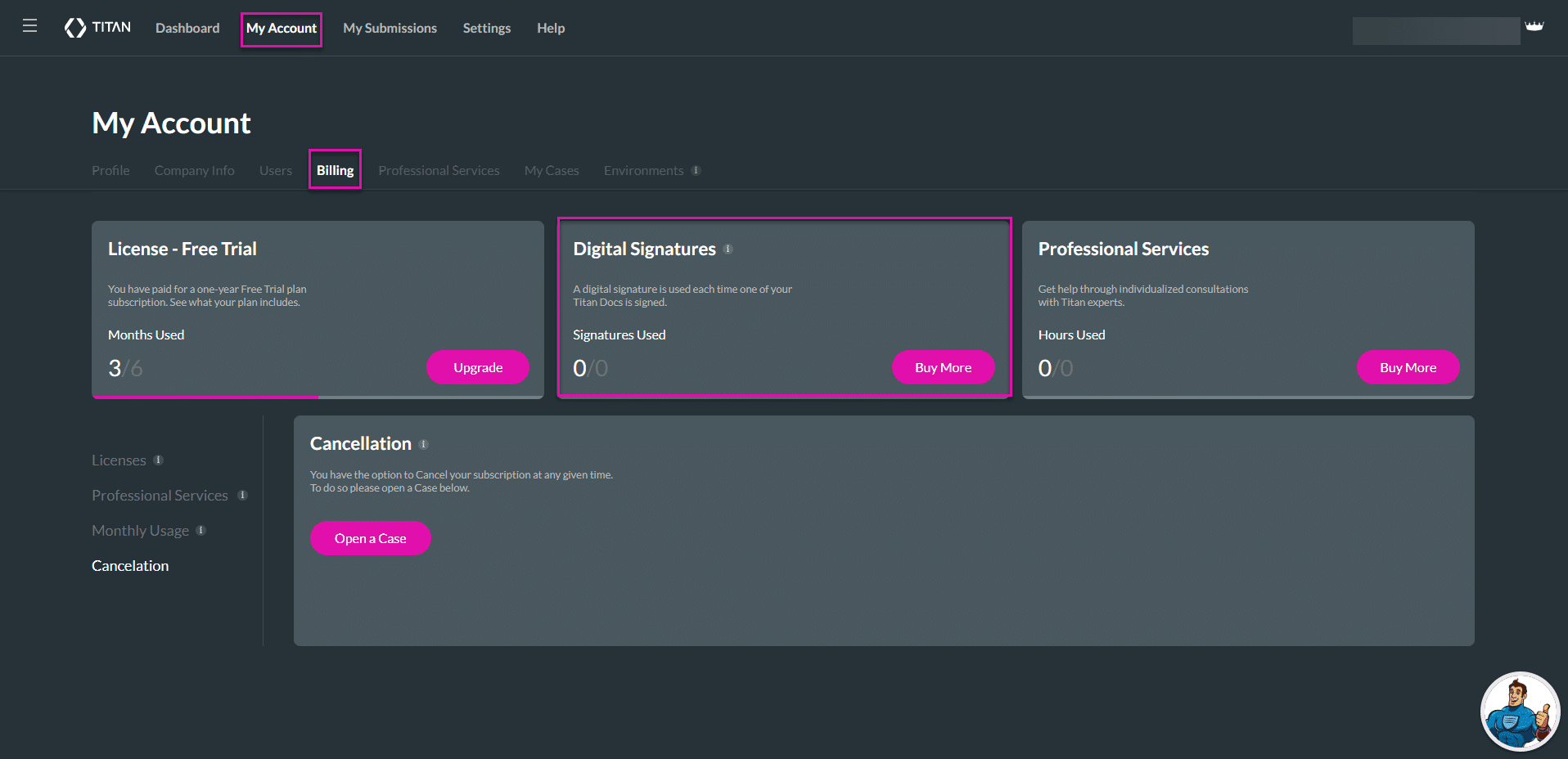 Digital Signatures option